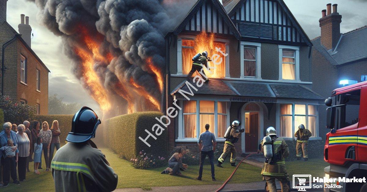 "Aydın Efeler'de Korkutan Yangın: Komşuların Dikkati Faciayı Önledi" başlıklı haber için fotorealist