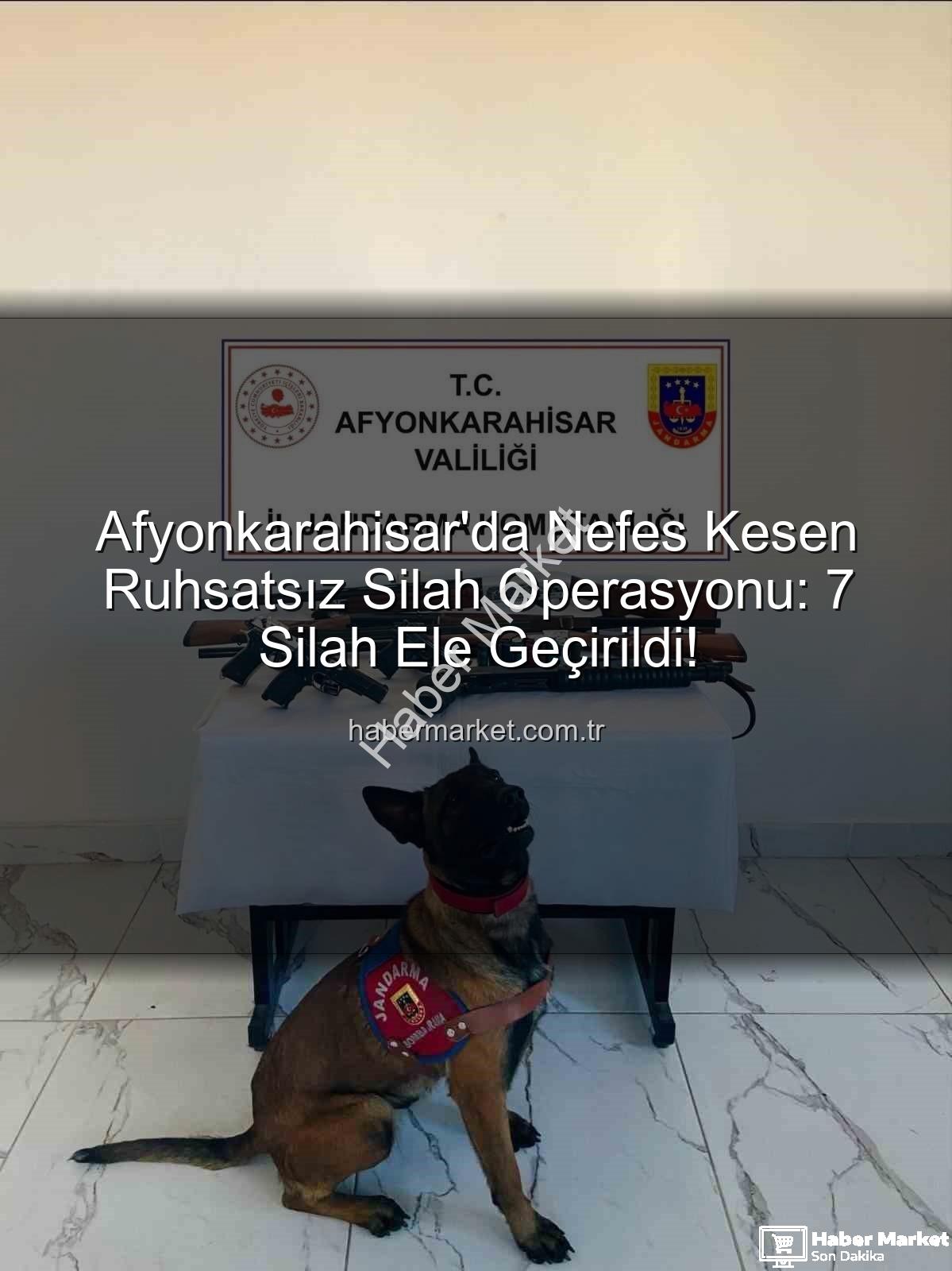 ruhsatsız silah operasyonu - Afyonkarahisar'da Nefes Kesen Ruhsatsız Silah Operasyonu: 7 Silah Ele Geçirildi!